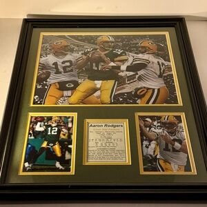 Framed Aaron Rodger’s Green Bay Packers Football Collage
